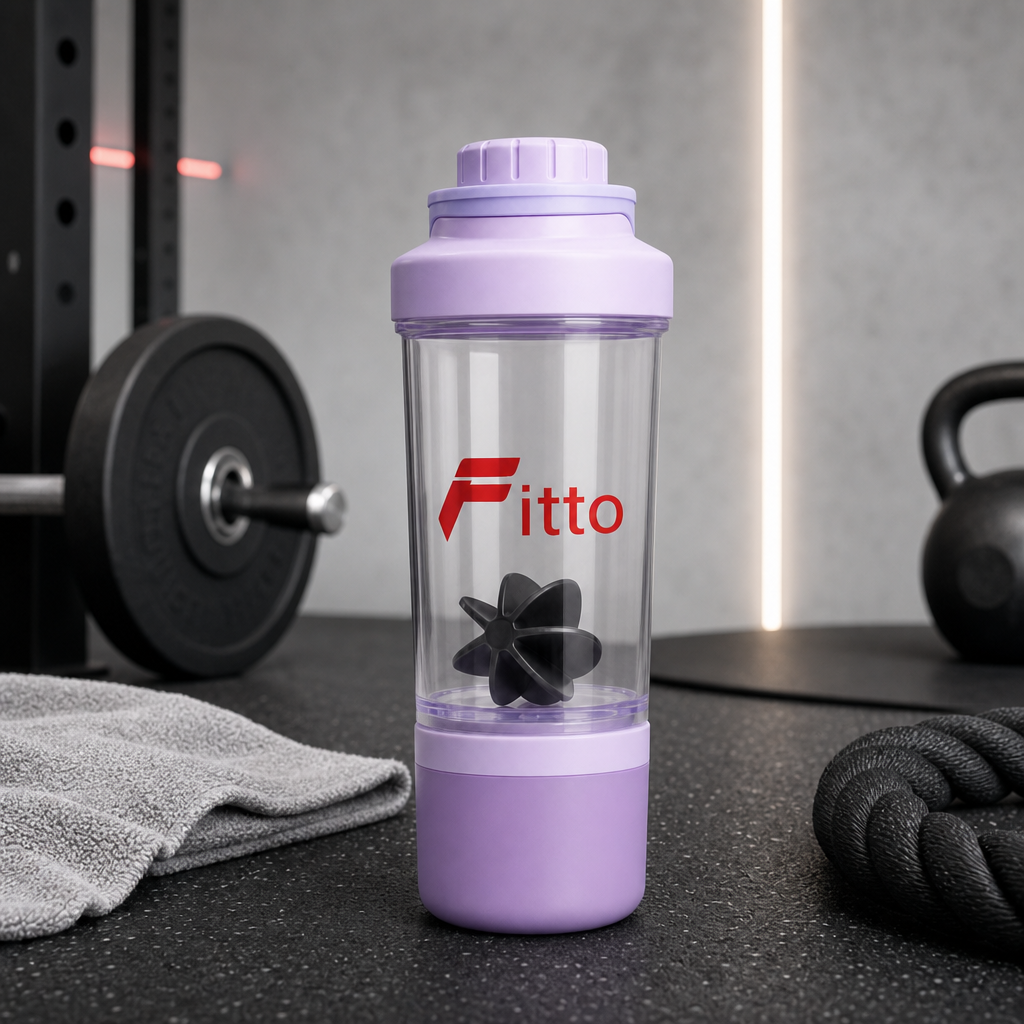 96 Pieces 500ml Shaker Bottle with Mixer, Lavender