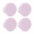 144 Pieces Adhesive Hooks, Pink Round Wall Hooks, 4 Pieces