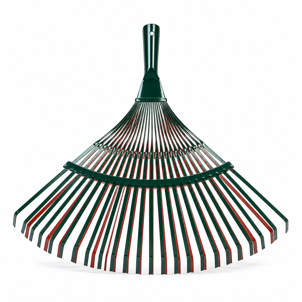 96 Pieces Wide Fan Leaf Rake, 22-Tooth Green Garden Rake Head, 1 Piece
