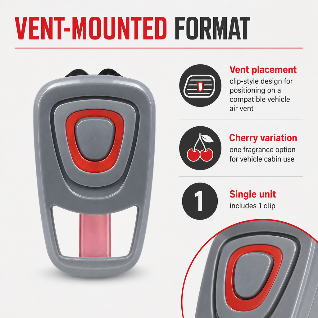96 Pieces Car Vent Air Freshener Clip, Cherry Scent, Compact Dashboard Fragrance Accessory