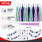 240 Pieces Tassel Garland, Assorted Colours, 2 m x 15 cm, 12 Pieces for Party Decorations