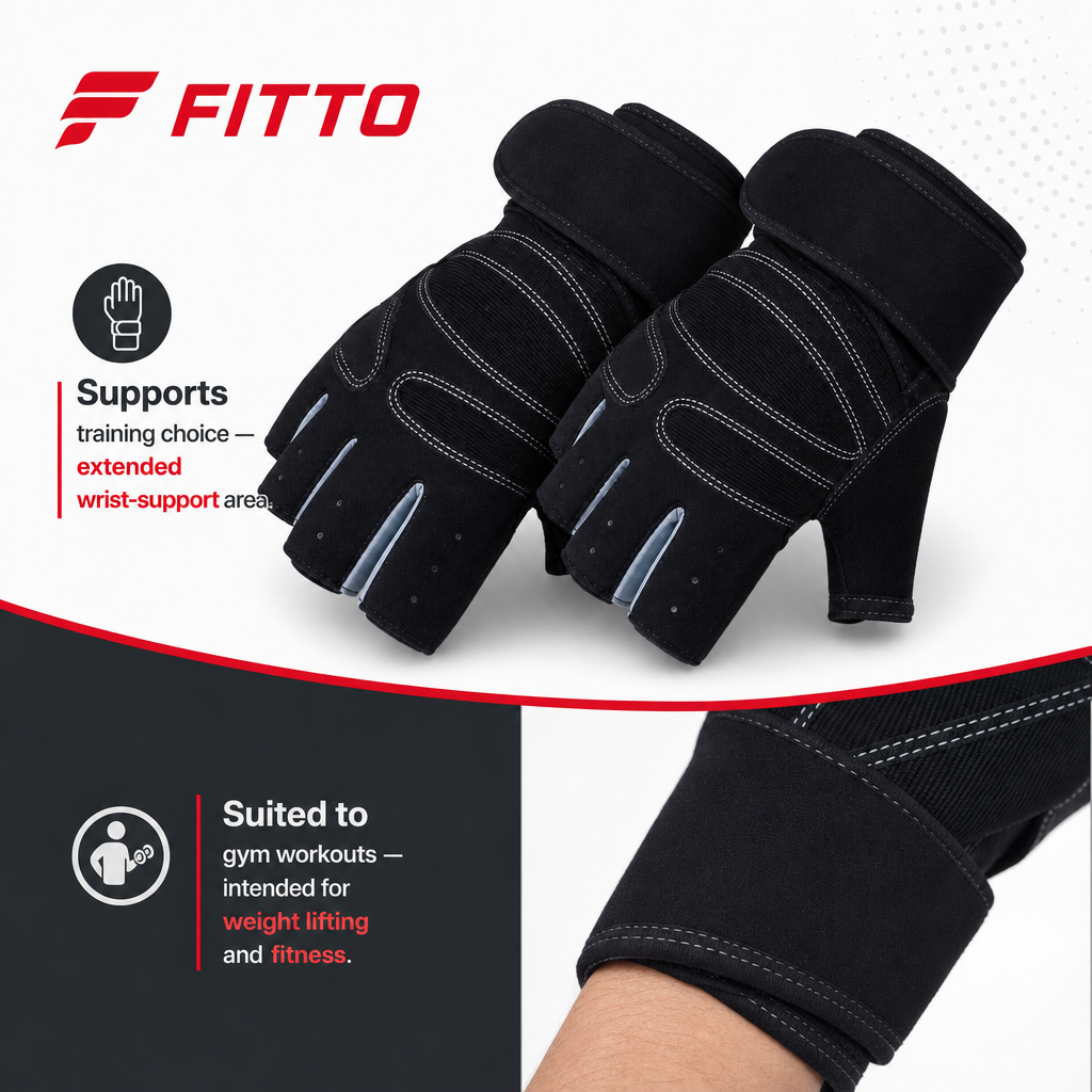 96 Pieces Gym Gloves with Wrist Support for Weight Lifting and Fitness, Black