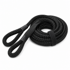 48 Pieces Braided Vehicle Recovery Ropes with Protective Sleeves, Black, 1 Piece