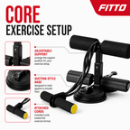 72 Pieces Adjustable Suction Sit-Up Bars Abdominal Exercise Device, Black, 30 x 18 x 15 cm