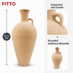 96 Pieces Natural Terracotta Amphora Vase with Handle, 20 cm