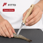 120 Pieces Shrimp Deveining Knife with Wooden Handle, 20.5 cm, Single Seafood Preparation Tool