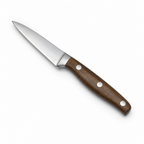 96 Pieces Paring Knife, 4 Inch Kitchen Knives with Brown Handle for Fruit and Vegetable Preparation, Single Piece
