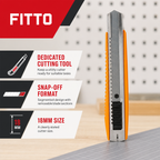 96 Pieces Snap-Off Utility Cutter, 18mm Grey and Orange, Handheld Cutting Tool for Everyday Cutting Tasks
