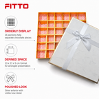 96 Pieces Silver Chocolate Box with 36 Compartments, 23 x 23 x 5 cm, 1 Piece
