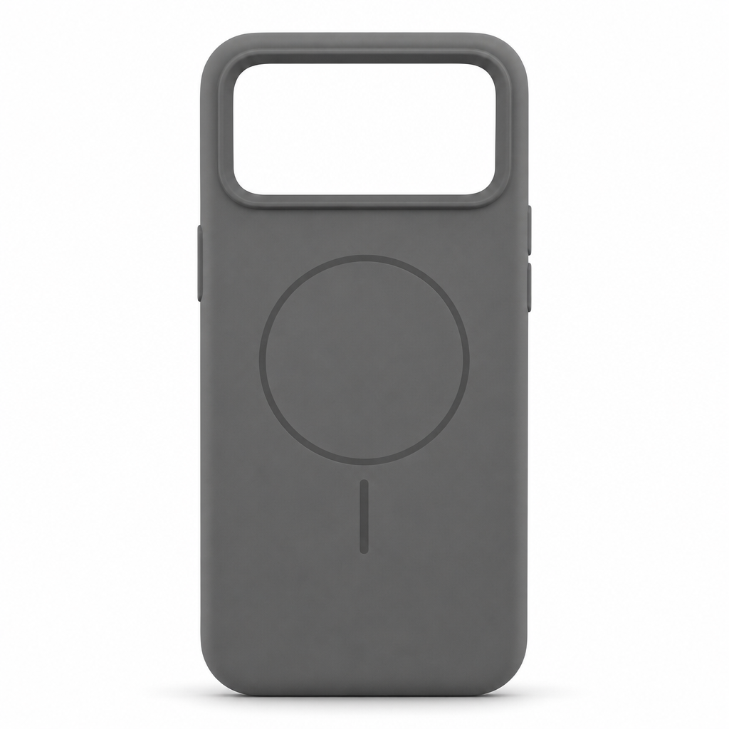 120 Pieces Silicone Magnetic Phone Cases with Raised Camera Protection, Gray