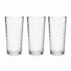 96 Pieces Wavy Glass Tumbler Set, 210 ml, 3 Pieces