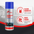 120 Pieces Dashboard Polishes, Rose Scent, 450 ml
