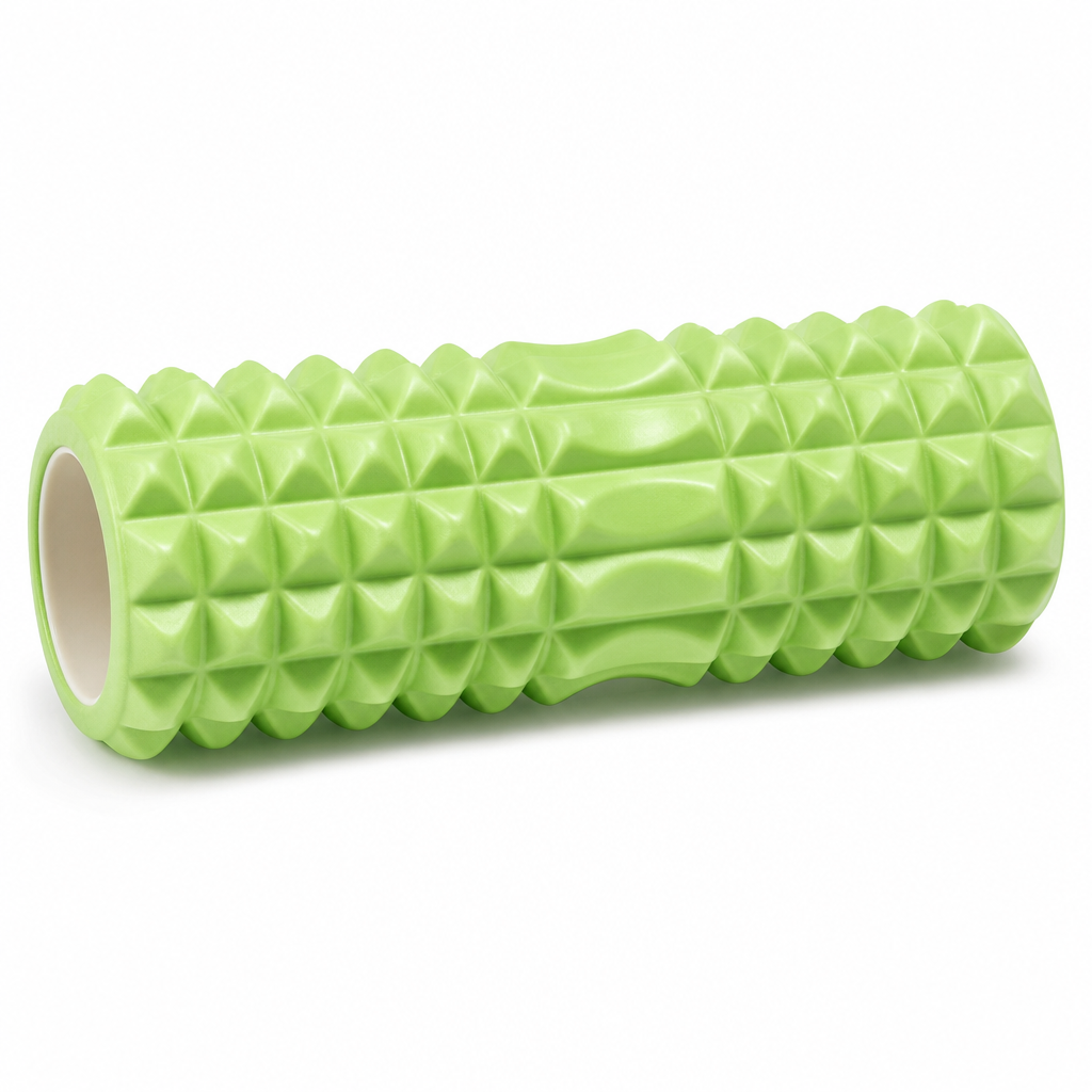 96 Pieces Textured Yoga Roller 33cm Green Cylindrical Exercise Roller