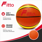 96 Pieces Basketball Size 7 Orange, Single Ball for Practice and Recreational Play