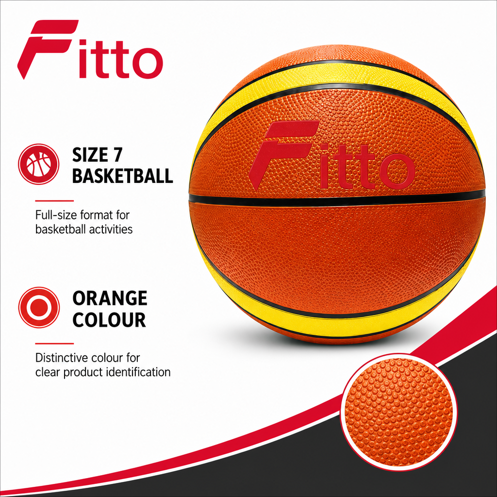96 Pieces Basketball Size 7 Orange, Single Ball for Practice and Recreational Play