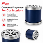 60 Pieces Car Air Fresheners Can, White Musk Fragrance, Blue, 9 x 8 x 8 cm