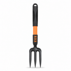 120 Pieces 3-Tine Hand Garden Fork, 35 cm, Black and Orange, 1 Piece
