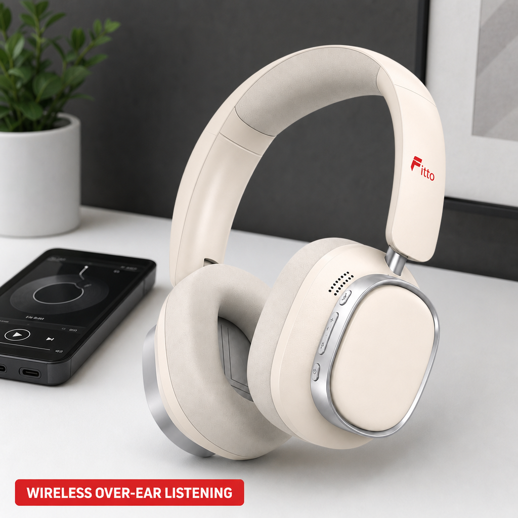 48 Pieces Wireless Over-Ear Headphones with Deep Bass, Up to 50 Hours Listening Time and Fast Charging