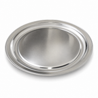 96 Pieces Stainless Steel Rice Plate, 21 cm, Round Silver Tablewares