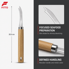 120 Pieces Shrimp Deveining Knife, Stainless Steel Blade with Wooden Handle, 20.5 cm, Silver, 1 Piece