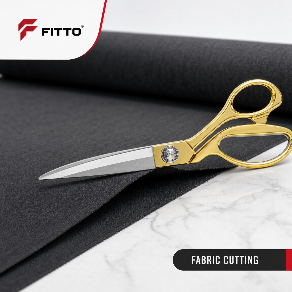 96 Pieces Tailor Scissors, 10.5 Inch 26.5 cm, Gold and Silver Finish, 1 Piece