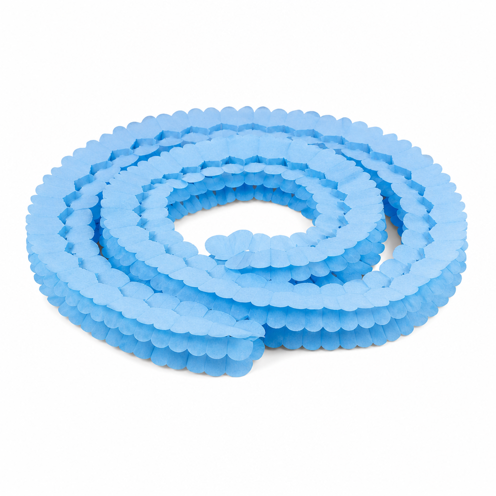240 Pieces Blue Solid Colour Paper Garland, 4 m x 16 cm, 1 Piece