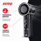 72 Pieces Rechargeable Handheld Cooling Fan with Digital Display, Portable Personal Fan for Home, Office and Travel