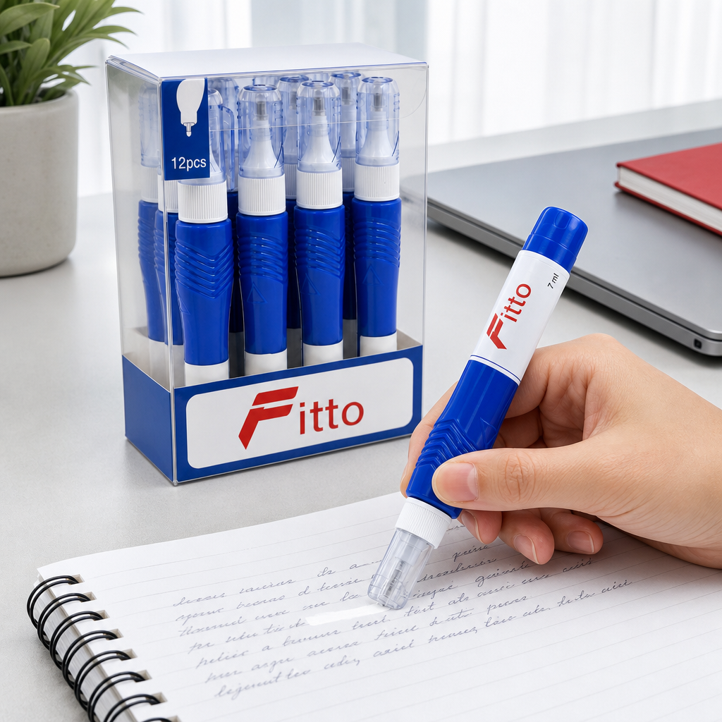 96 Pieces Correction Pens, 7 ml Blue and White Writing Correction Pens, 12-Piece Display Box