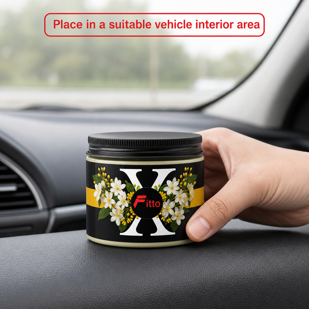 120 Pieces Car Air Fresheners Jelly Osmanthus Scent Round Jar 9 cm
