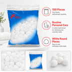 144 Pieces Cotton Balls, 100 Pieces, White Cotton Personal Care Balls Pack