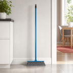96 Pieces Angle Broom with Iron Handle, 120 cm Long Reach Floor Sweeper, 30 cm Wide Head, Assorted Colour