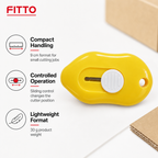 96 Pieces Mini Retractable Utility Cutter, 9 cm, Yellow and White, 1 Piece