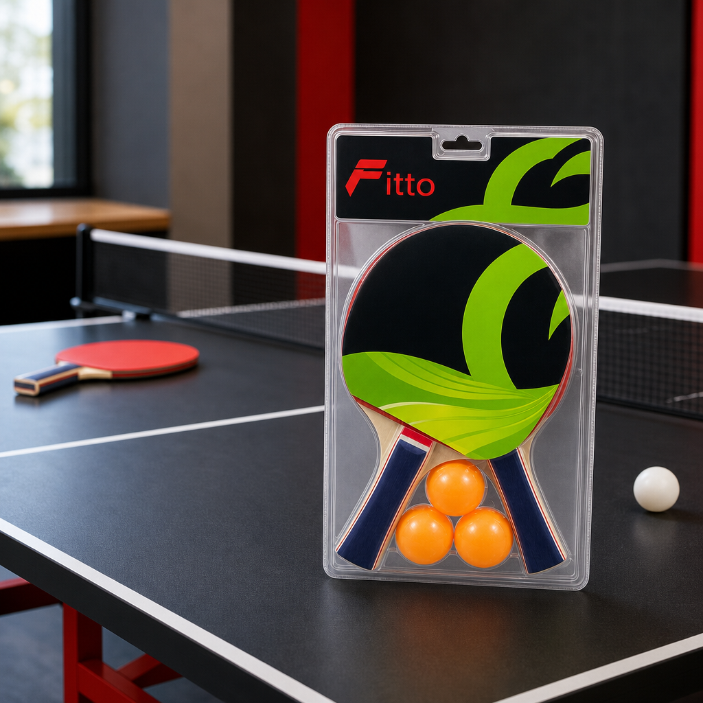 96 Pieces Table Tennis Racket Set with Balls, Green and Orange, 1 Set