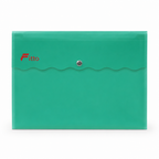 96 Pieces Green A4 Document Envelope Folder with Snap Button Closure, 1 Piece