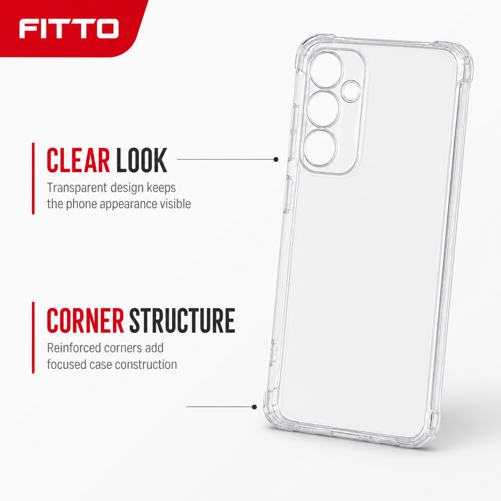 240 Pieces Clear Protective Phone Cases with Reinforced Corners for Large Smartphones