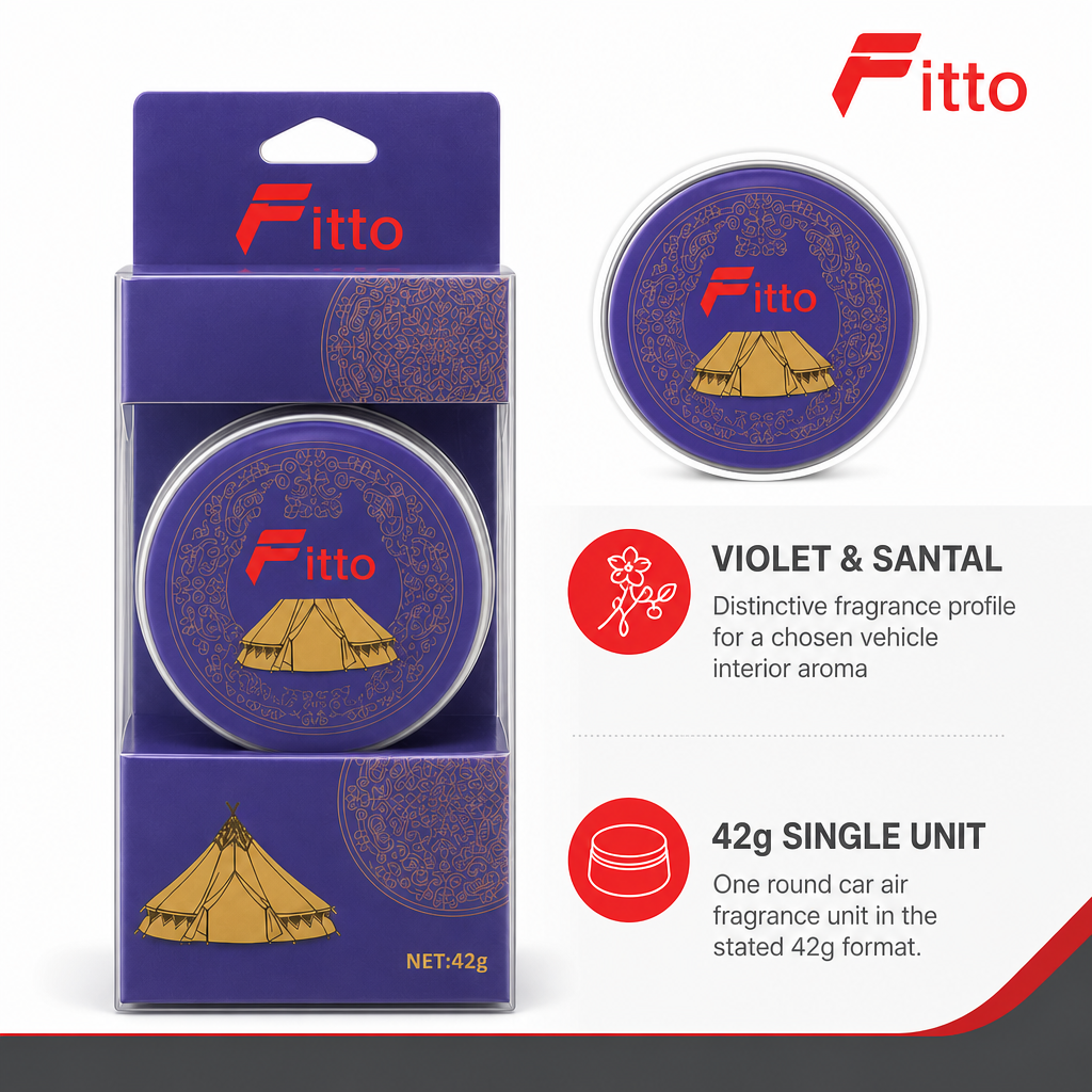 96 Pieces Car Air Fresheners, Violet & Santal Scent, 42g Round Fragrance Unit for Vehicle Interiors