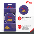 96 Pieces Car Air Fresheners, Violet & Santal Scent, 42g Round Fragrance Unit for Vehicle Interiors