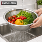96 Pieces Silver Stainless Steel Colander Bowl, 36 cm, 1 Piece