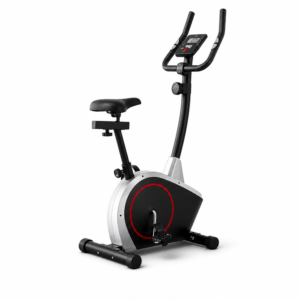 48 Pieces Upright Exercise Bikes with Magnetic Resistance, Adjustable Seat, Digital Monitor and Steel Frame