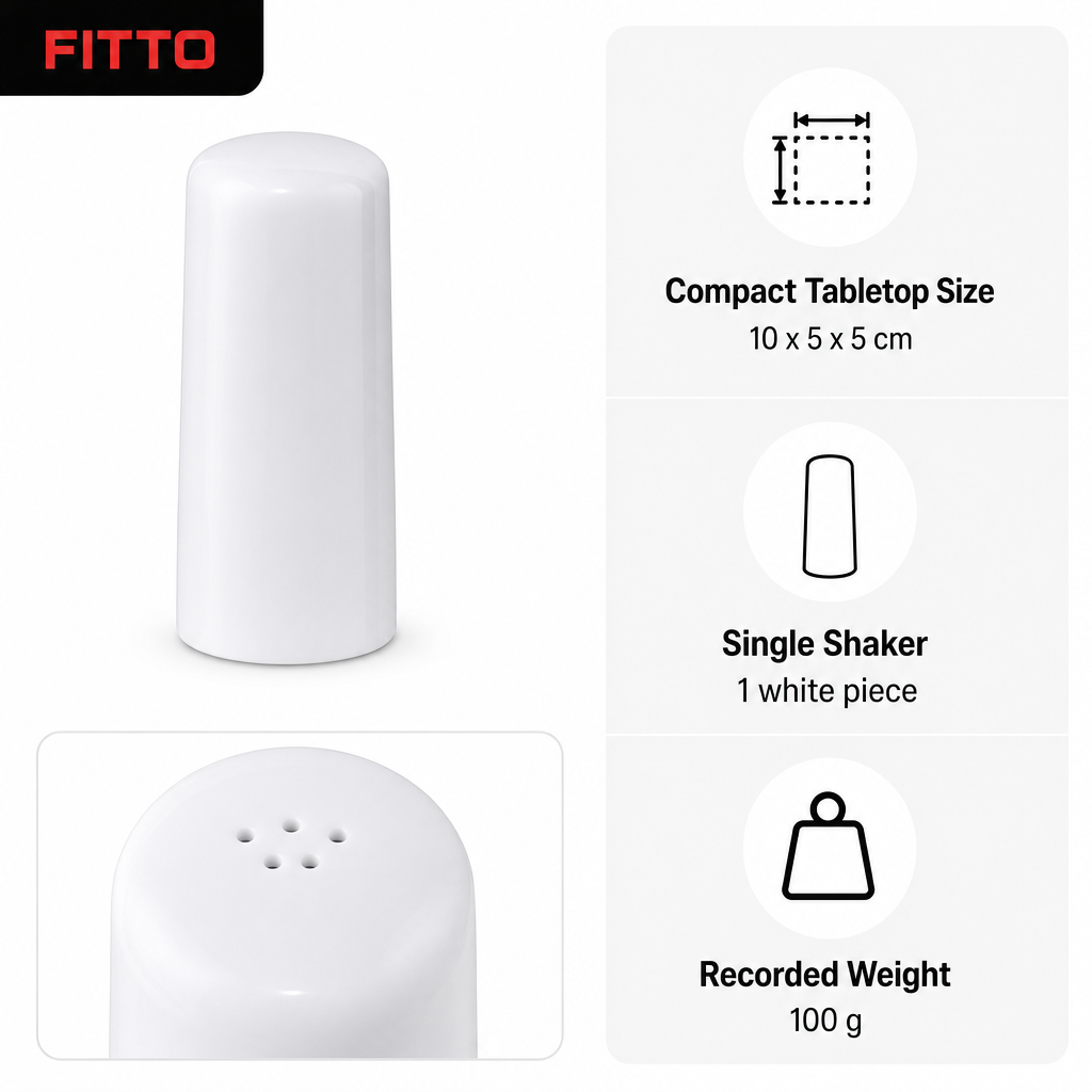 96 Pieces Pepper Shakers, White, Single Tabletop Seasoning Dispenser, 10 x 5 x 5 cm