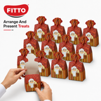 96 Pieces Candy Favor Boxes, Gold and Red Haq Al Laila Design, 14.5 × 9.5 × 28 cm, Set of 12