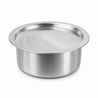 48 Pieces Stainless Steel Cooking Pot with Lid, 26 cm, Silver