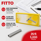 240 Pieces 26/6 Staples, Silver Office Fasteners, 5,000 Pieces