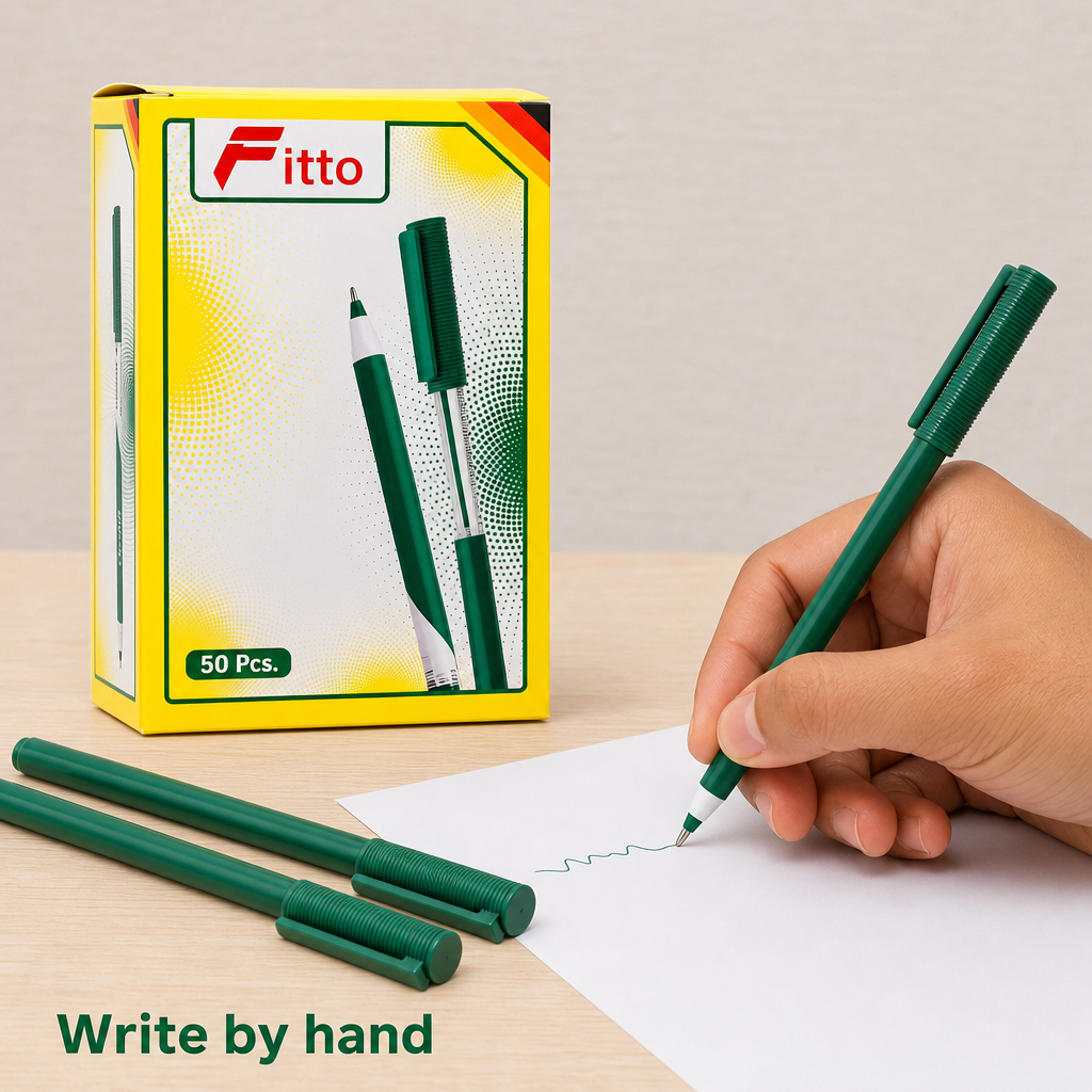 96 Pieces Ball Pens, Green, 50-Pack
