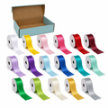 48 Pieces Assorted Colour Satin Ribbon Rolls, 3.8 cm x 3 m, 21 Rolls for Crafting and Decoration