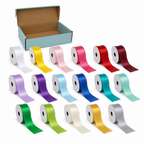 48 Pieces Assorted Colour Satin Ribbon Rolls, 3.8 cm x 3 m, 21 Rolls for Crafting and Decoration