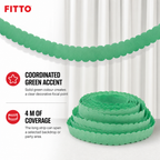 240 Pieces Paper Garland Green Solid Colour Party Decorations, 4 m x 16 cm, 1 Piece