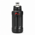 72 Pieces Sports Water Bottles 1000ml with Carry Strap, Black