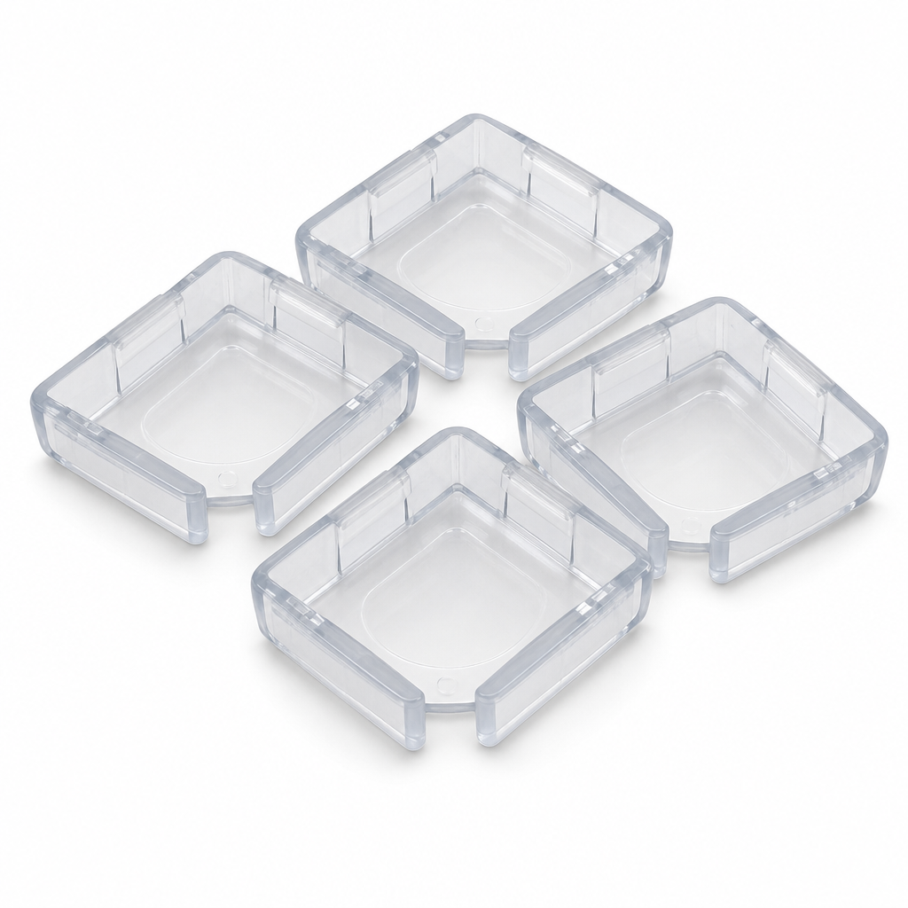 144 Pieces Clear Table Corner Protectors, 4 Pieces, Transparent Rounded Corner Covers for Tables and Furniture