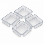 144 Pieces Clear Table Corner Protectors, 4 Pieces, Transparent Rounded Corner Covers for Tables and Furniture